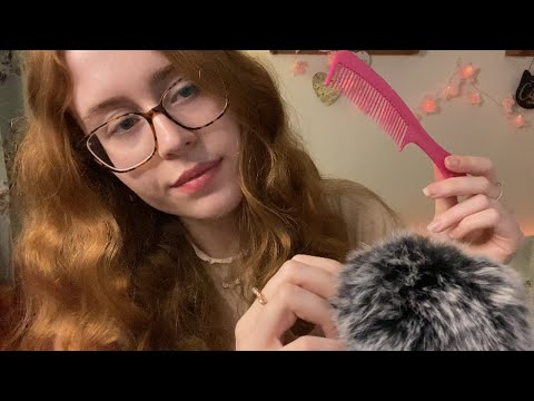 ASMR - Aggressively Combing your Hair (Fluffy Mic Scratch) Part 2