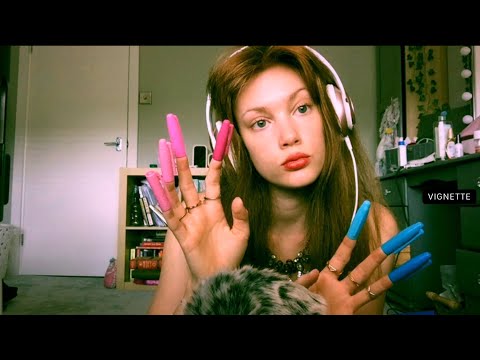 ASMR Best Friend Gives You Positive Energy (Visual Triggers and Nail Tapping)