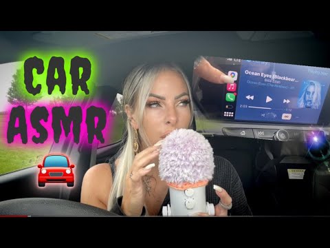 ASMR What’s On My Car Screen 🚘 Car ASMR In A CEMETERY 🪦 Clicky Sounding Whisper & Car Tapping