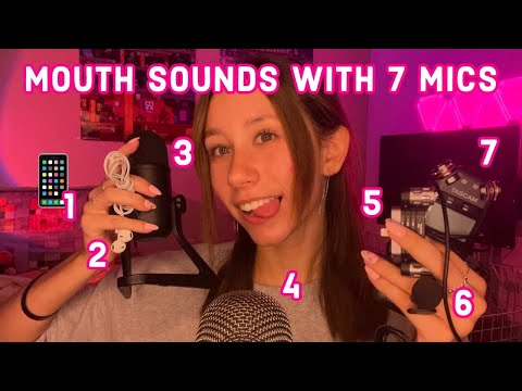 ASMR | tingly mouth sounds with 7 different microphones!! 🎙️