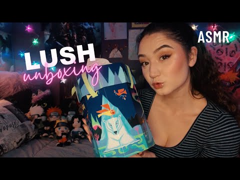 ASMR LUSH GIFT UNBOXING *CRUELTY-FREE TINGLES* (Tapping, Scratching, Whispering)