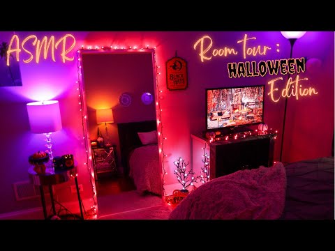 ASMR | Lo-Fi Room Tour: Halloween Edition 💜 (No Talking)