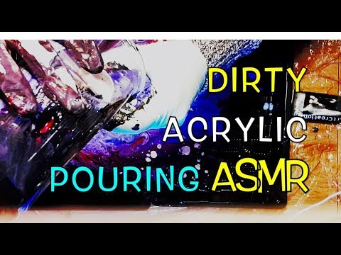 🌈 First Time! I Try ASMR - DIRTY ACRYLIC POURING 🌈INTENSE TRIGGERS german deutsch ( no talking)