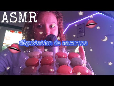 ASMR FR - dégustation de macarons 💗 (bruit de bouche)
