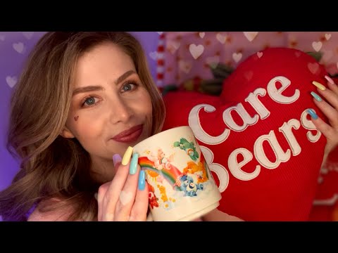 ASMR | Giving you Nostalgic Gifts for VALENTINE'S DAY ♥️  (Fabric Sounds, Tapping, Whispering)