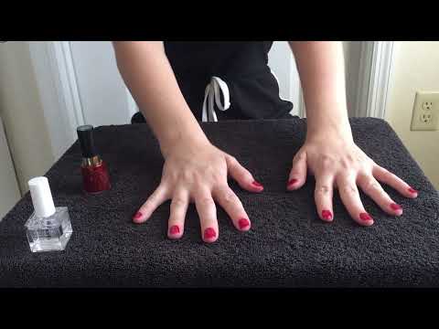 ASMR RELAXING SPA SALON GETTING YOUR NAILS DONE soothing background music no talking satisfying