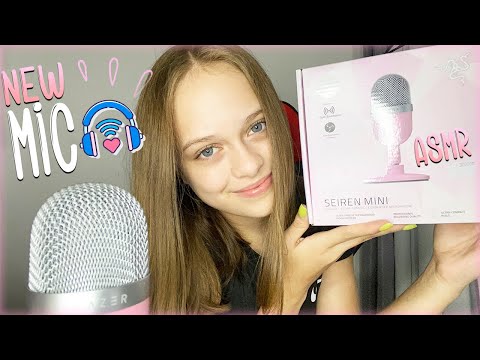 TRYING ASMR FOR THE FIRST TIME WITH MY NEW MICROPHONE!!