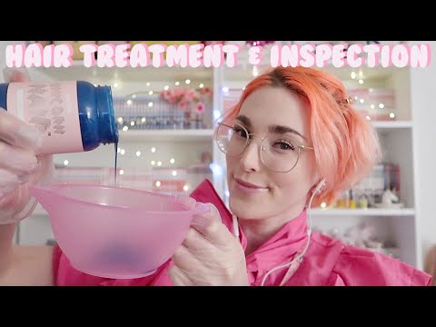 [ASMR] Close Up Sleep-Inducing Hair Dying & Inspection Personal Attention Roleplay | Glove Sounds ♥️