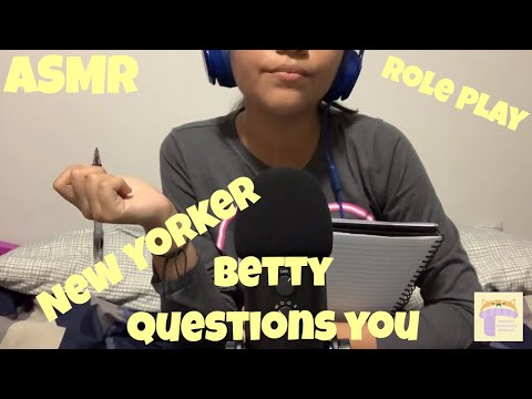 ASMR | Role Play New Yorker 🚖Betty ** Questions You