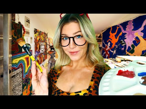 ASMR INAPPROPRIATELY PAINTING YOU 🎨  Deeply Relaxing Personal Face Attention For Sleep