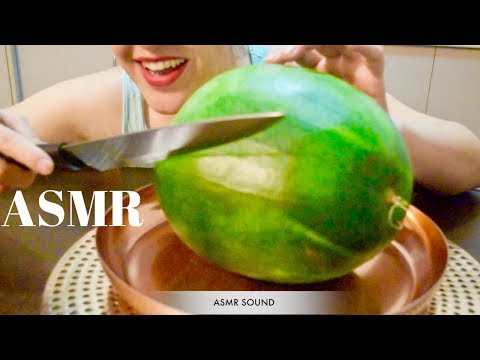 ASMR Eating And Making Very Juicy Sound With Watermelon ( Watch It To The End )