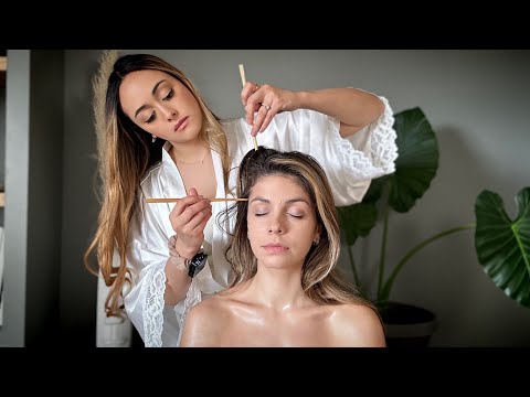 ASMR Alternative Medicine for ANXIETY: Scalp Check, Hair Pulling, Acupuncture & Massage | Roleplay