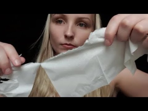 ASMR Tissue Ripping - Tear and Crinkle Paper Sounds