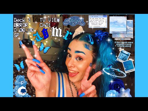 asmr blue trigger words bc i went smurf~ mouth sounds + hand movements~ 50 shades of blue kinda beat