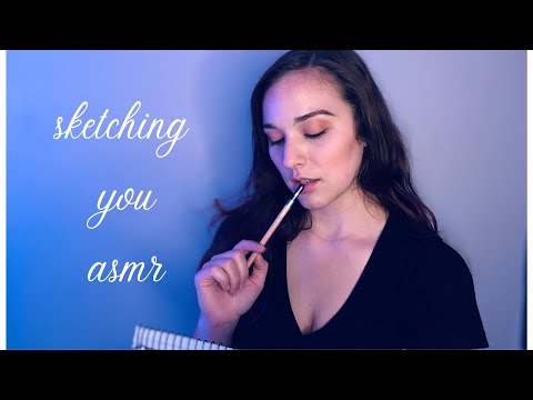 ASMR Sketching You | Drawing Sounds and Personal Attention | Part 2
