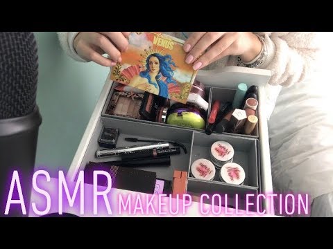 ASMR My Makeup Collection (tapping, lid sounds, lipgloss sounds)