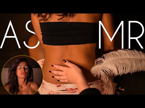 😴 Soothing ASMR Waist Light Touching and Feather Massage