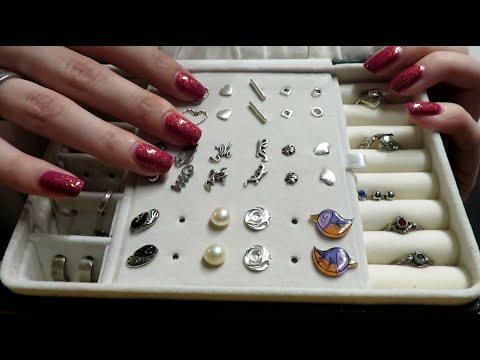 ASMR nail tapping and soft speaking ~ what's inside my jewellery box