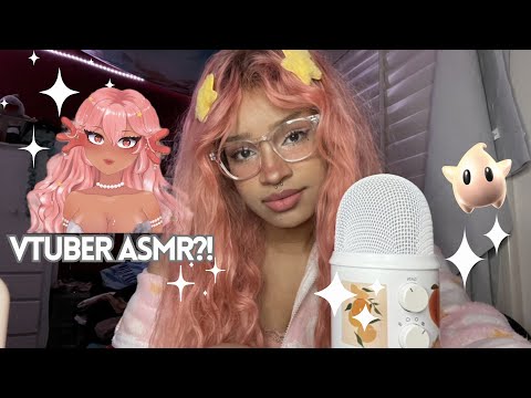 ASMR w/ my Vtuber?! ♡· .⊹⟡ Mic Triggers, Mouth Sounds | Aesthetic Pink Anime Axolotl Vtube
