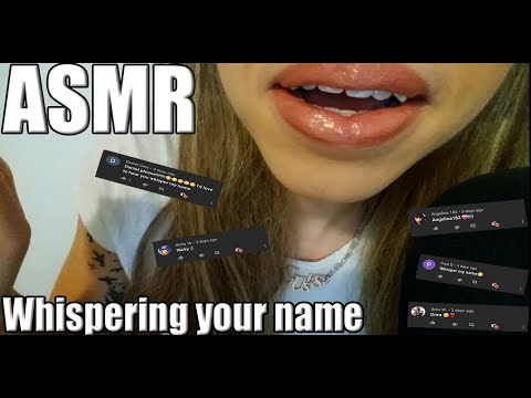 {ASMR}Whispering subscribers names |special addition | hand movements