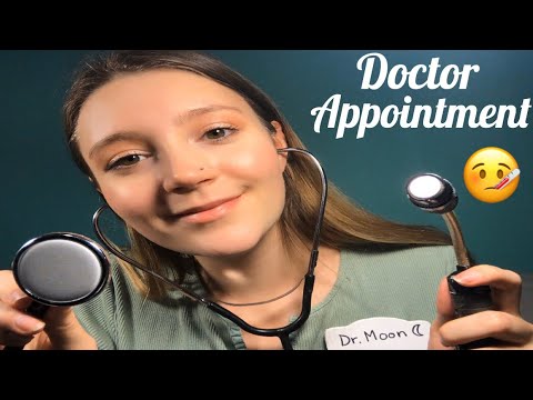 ASMR Doctor Appointment Roleplay (You’re Sick 🤒) whispering, light trigger, tapping