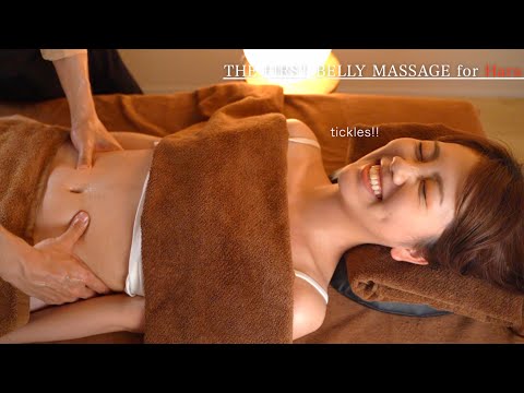 ASMR Healing Hara's intestine with her first belly massage｜初めてのお腹マッサージで腸の疲れを癒すzzz｜#HaraMassage