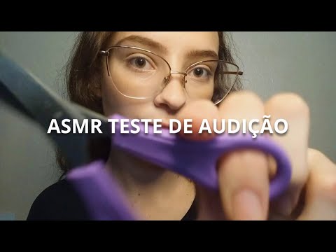 ASMR TESTE de AUDIÇÃO + LIMPEZA de Ouvido ♥ Camila ASMR