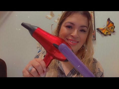 ASMR Roleplay| Cutting your hair 💇🏼‍♀️ & styling it- personal attention & hair brushing