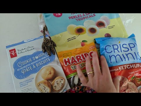 ASMR Grocery Store Roleplay Sweets and Treats Shop (tapping, mouth sounds, crinkles)