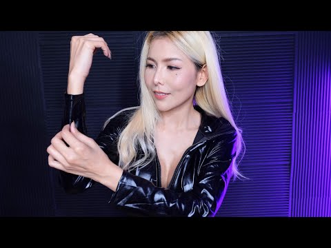 ASMR THAI🇹🇭 🧤Latex Rubbery Sounds |Latex Suit with Sticky Sounds|🧥