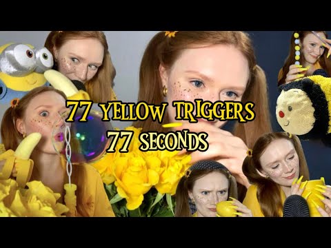 YELLOW crazy girl 77 TRIGGERS in 77 SECONDS💛 brain massage 🐝