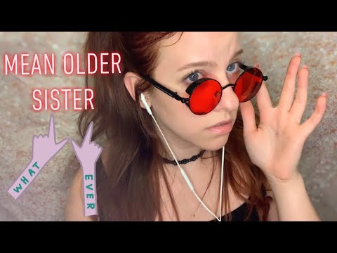 ASMR | Rude big sister helps you get ready 🙄 | sassy roleplay, tapping, whispering, mic brushing
