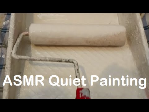 ASMR Painting a wall - Sticky Sounds - No Talking