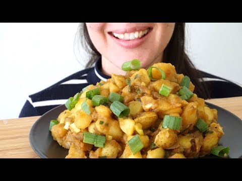 ASMR Eating Sounds: Curried Potatoes (No Talking)