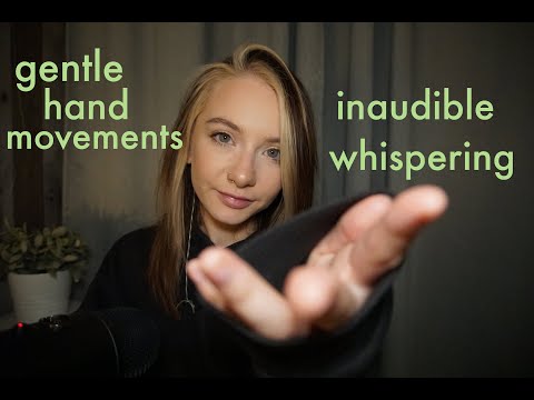asmr hypnotizing hand movements with inaudible whispers