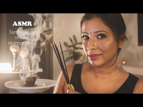 Indian ASMR| Sambrani cup| Incense stick| Dhoop| get hypnotized by the smoke| sleep guaranteed!