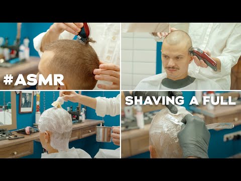 ASMR BARBER Shaving a FULL