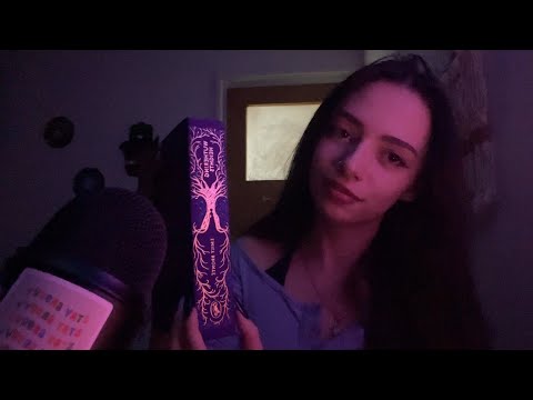 ASMR book tapping&scatching and whispered ramble