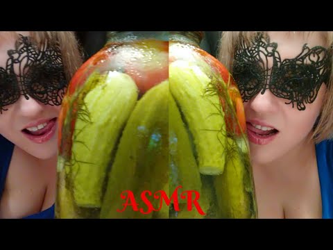 ASMR Pickle cucumber&Tomato🍅Mukbang🍅 АСМР поедание огурчиков и помидорок.