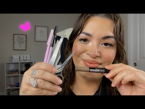 ASMR| Your big rude sister fixes your eyebrows- personal attention 💤