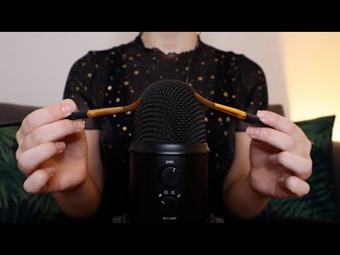 ASMR - Relaxing Microphone Brushing With Paint Brushes [No Talking]