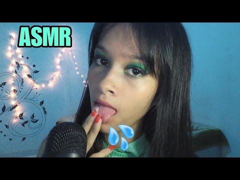ASMR wet mouth sounds - cenourinha, orelhas and SPIT PAINT