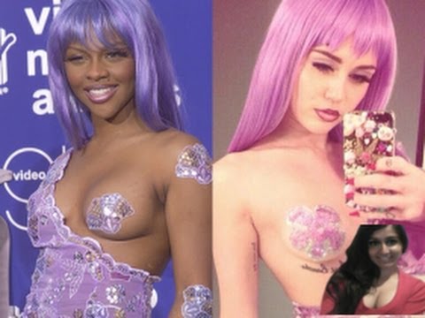 Miley Cyrus Dresses as Breast-Exposed Lil Kim for Halloween Party Mtv Look 2013 ! - my thoughts