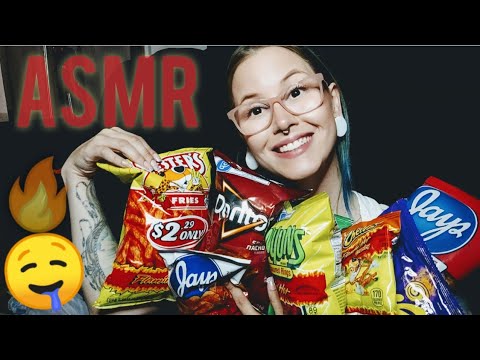 ASMR | Stoned hot chip taste test 🤤🔥 Crunchy sounds & more 💋
