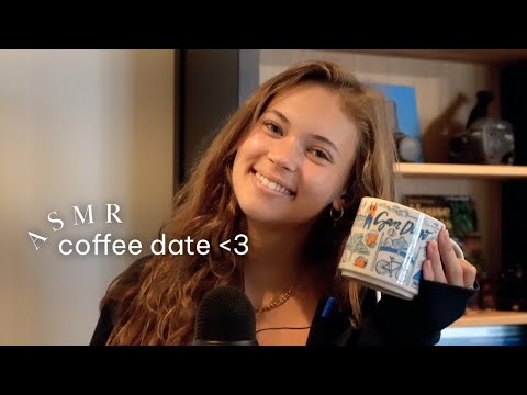 ASMR | Morning Coffee & Chit-Chat (aka a lil coffee date!) (whisper, voiceover, drinking sounds)
