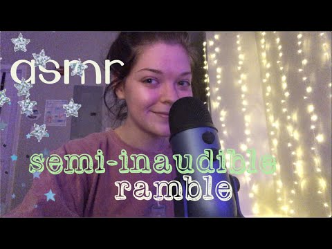 asmr 💚 semi-inaudible whisper ramble ~ trying something a lil different