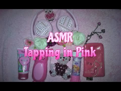 ASMR SOFT SPEAKING: Tapping in Pink 🎁💗 |  Colour Triggers 1
