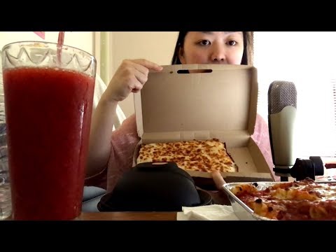 ASMR [MUKBANG] PizzaHut - pasta and wings