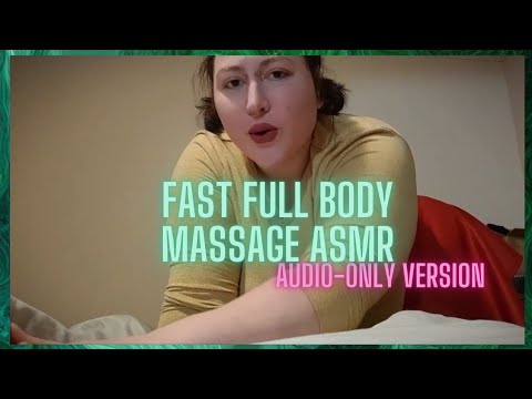 ASMR Fast and Aggressive Full Body Massage 💤🖤 Arms, Legs, Chest and Ab Massage w/ Pillow Audio-Only