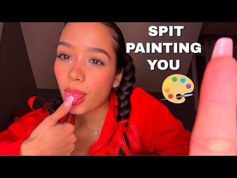 ASMR Spit Painting (Personal Attention and Mouth Sounds)